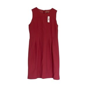 LOFT Red Coral Pleated Summer Dress Women’s 6 US NWT